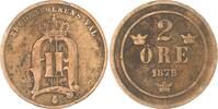 Schweden Cu 2 Öre 1 Oskar II. 1872-1907. -