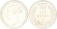Großbritannien Sixpence Victoria 1837-1901. -