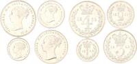 Großbritannien Maundy Set 1-4 Pence Victoria 1837-1901. -