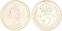 Großbritannien Threepence Victoria 1837-1901. -