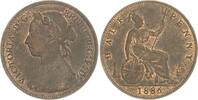 Großbritannien Cu Halfpenny Victoria 1837-1901. -