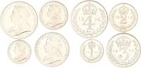 Großbritannien Maundy Set 1-4 Pence Victoria 1837-1901. -