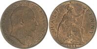 Großbritannien Cu Halfpenny Edward VII. 1901-1910. -