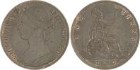 Großbritannien Cu Penny Victoria 1837-1901. -