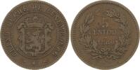 Luxemburg Cu 5 Centimes Wilhelm III. von Niederlande 1849-1890. -