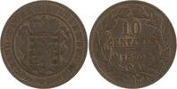 Luxemburg Cu 10 Centimes Wilhelm III. von Niederlande 1849-1890. -