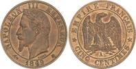 Frankreich Cu 5 Centimes Napoleon III. 1852-1870. -