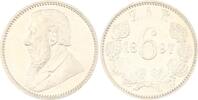 Südafrika 6 Pence Südafrikanische Republik. -
