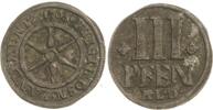 Osnabrück, Bistum 3 Pfennig Karl von Lothringen 1698-1715. -