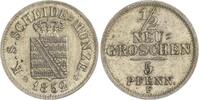 1/2 Neugroschen 1852  F Sachsen-Albertinische Linie Friedrich August II. 1836-1854. Sehr schön - vorzüglich