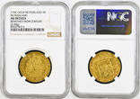 NETHERLANDS Gold 6 Stuivers 1742 Holland & West Friesland. Overdate? NGC AU 58