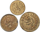 Czech Republic Medal (3pcs) 1980s-1990s Bohemia/Charles IV/Schlick. Modern Brass Medals. Vorzüglich-Stgl.