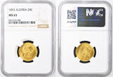 Austria 20 Corona 1893 Emperor Francis Joseph I. NGC MS63