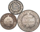 20C, 50C + Piastre (3pcs) 1902/1936/1907 French Indo-China. SS+