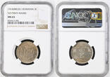 ROMANIA 2 Lei 1924 Ferdinand I. Brussels mint. NGC MS 63