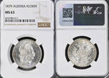 1879 Austria, Franz Josef I. Silver Florin (Gulden) Coin. NGC MS 63