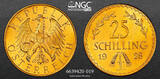 1928 Austria (1st Republic). Proof-Like Gold 25 Schilling Coin. NGC PL 63