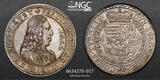 TALER 1654 Austria, Archduke Ferdinand Charles. Silver Thaler Coin. Hall! NGC MS 61