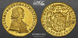 AUSTRIA-SALZBURG 1758 Sigismund Graf von Schrattenbach. Gold Ducat Coin. NGC UNC