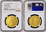 Great Britain 1738 George II. Gold 2 Guineas (Double Guinea) Coin. NGC AU