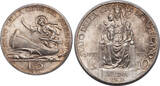 VATICAN 5 Lire, 10 Lire 1931/1934 Pope Pius XI. 2pcs! Vzgl-Stgl.
