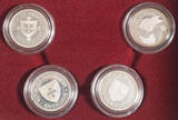 100 Escudos (4pcs) 1988, Portugal. Portuguese Discoveries. Proof Silver Mint Set.