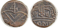 India (British) 2 Pice (8 Reas = 1/2 Anna) 1773 Bombay Presidency. 1-Year Type! Sehr Schön