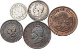Argentina 1, 2, 10 & 20 Centavos + Medal (5pcs) Buenos Aires/La Rioja. -