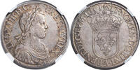 FRANCE ECU Louis XIV. Silver Ecu (French Dollar) Coin. A nice problem-free specimen! -