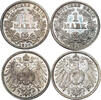 GERMANY 1 Mark (2pcs) Silver 1 Mark Coin. Munich mint! -