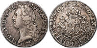 FRANCE ECU Louis XV. Silver Ecu (w. Old Bust!) Coin. Béarn mint! -
