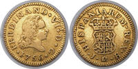 SPAIN 1/2 Escudo Ferdinand VI. Gold 1/2 Escudo Coin. Madrid! -
