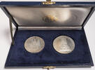 Bulgaria Proof Set (2 Coins) Proof Silver 5 & 10 Leva Set in National Bank Case! -