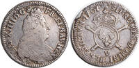 FRANCE 1/2 ECU Louis XIV. Silver ½ Ecu (43 Sols) Coin. -