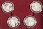PORTUGAL 100 Escudos (4pcs) 1988, Portugal. Portuguese Discoveries. Proof Silver Mint Set. -