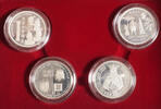 PORTUGAL 200 Escudos (4pcs) 1993, Portugal. Portuguese Discoveries. Arrival in Japan Proof Silver Mint Set. -