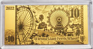 SOLOMON ISLANDS 10 Dollars (2 pcs!) Vienna Ferris Wheel / 175th Birthday of Franz Joseph I. -