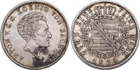 GERMANY TALER 1835 G Saxony, Anthony. Silver Convention Thaler Coin. Sehr Schön++ (Kratzer!)