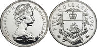 Bahamas 5 Dollars Key-date with lowest mintage of type! -