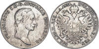 AUSTRIA TALER 1831 A Emperor Francis I. 1-Year Type w. wreath-ribbons across neck! Schön+ (Hitzeschaden, Hksp, Kratzer)