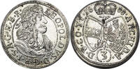 AUSTRIA 3 Kreuzer (Grsochen) 1688 Emperor Leopold I. Vzgl-Stgl.