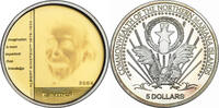 Northern Mariana Islands 5 Dollars Albert Einstein 125th Anniversary. -