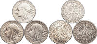 POLAND 10 Zlotych (3pcs) 1932 Queen Jadwiga. Sehr Sch&ouml;n 235,00 EUR175,00 EUR  zzgl. 12,00 EUR Versand