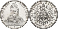 GERMANY-Saxony 3 Mark 1913 E Battle of Leipzig commemorative. Vzgl. 65,00 EUR49,00 EUR  zzgl. 10,00 EUR Versand