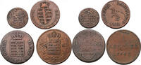 SAXE-MEININGEN &frac12; & 1 Kreuzer (4pcs) 1781-1842 Sch&ouml;n-Sehr Sch&ouml;n 56,00 EUR32,00 EUR  zzgl. 10,00 EUR Versand