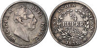 India 1/4 Rupee (4 Annas) 1835 C fast Sehr Sch&ouml;n (Krazter!) 52,00 EUR35,00 EUR  zzgl. 10,00 EUR Versand