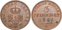 GERMANY-Prussia 3 Pfennig 1867 B Vzgl- (Flecken im Rev.) 56,00 EUR19,00 EUR  zzgl. 10,00 EUR Versand