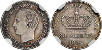 GREECE 20 Lepta 1874 A Georgios I. NGC AU 150,00 EUR125,00 EUR  zzgl. 12,00 EUR Versand