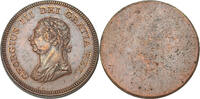 Great Britain Bank Token (5 Shilling & 6 Pence) 1811 George III. Uniface Copper Pattern, struck on a Thick Planchet (36.57gm!) NGC AU 58 BN