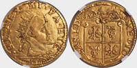 ITALY-MILAN Doppia Philip II of Spain. Gold Doppia Coin. -